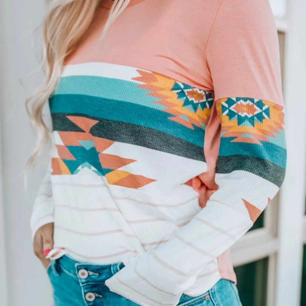 Aztec Stripe Top - Picture 4 of 4
